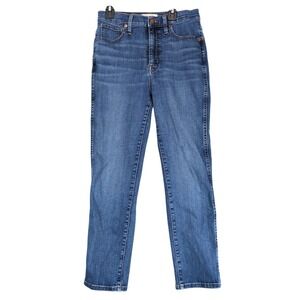Madewell Stovepipe Blue Denim Cropped Jeans Womens 27‎ 28x25" Classic Stretch
